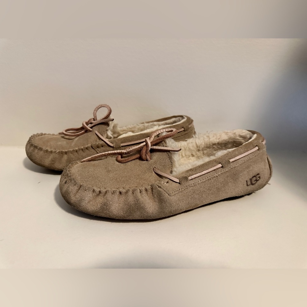 UGG Beige Slippers with Bow